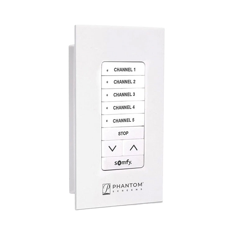 Wall switch for motorized screens