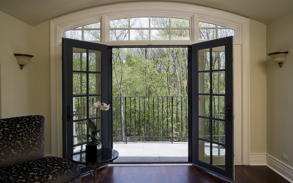 French doors with Phantom Screens 