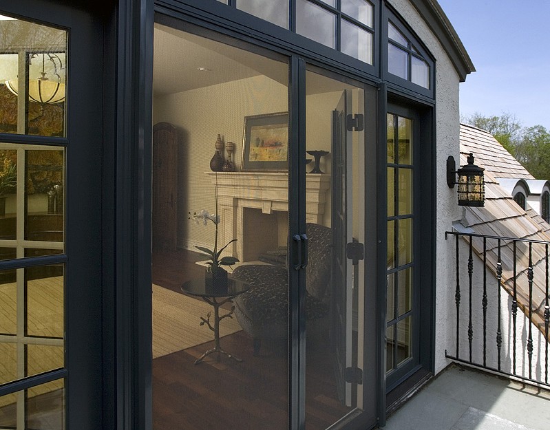 French doors with Phantom Screens 